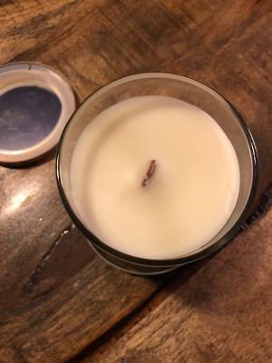 All of our candles are made with a crackling wooden wick.