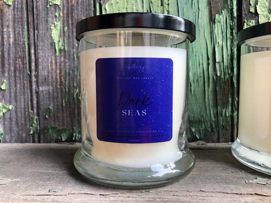 This dark and mysterious fragrance has an undeniable presence that takes over a room. This beautiful scent is a rich mix of sweet oranges, pine, grapefruit, cinnamon, and cloves. All of our candles are made with 100% soy wax.