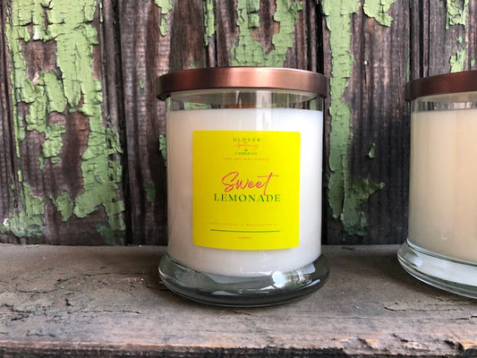 Sweet Lemonade is a nostalgic, summer fragrance that will take you back to the days of porch sitting with a cool glass of homemade lemonade. This citrusy fragrance is a combination of lemon, bergamot, melon, fresh peaches, hints of vanilla, pineapples and sugared ice. Sweet Lemonade is part of our seasonal limited edition. 