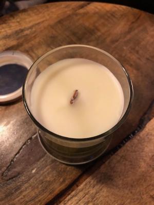 All of our candles are made with a crackling wooden wick. 